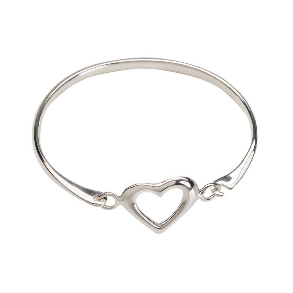 NEW CHERISHED MOMENTS baby ava open heart bangle bracelet in sterling silver